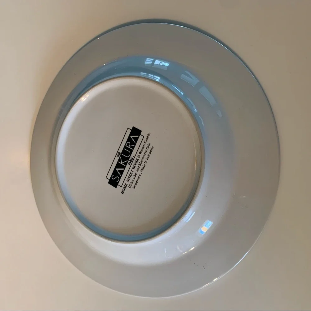 Home Sweet Home Warren Kimble Stoneware Salad/Dessert Plates, Set of 4 New NWT - Picture 9 of 9